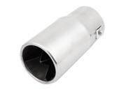Unique Bargains 2.5 Inlet Stainless Steel Muffler Exhaust Extension Pipe Tip for Cars