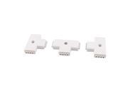 Unique Bargains 3Pcs 3 Way 4 Terminal T Shape Female Connector for 5050 RGB LED Strip Light