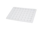 Unique Bargains Square 48 Slots Chocolate Cake Ice Maker Tray Molds Cube Whiskey Cocktails White