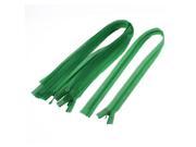 Unique Bargains 5 Pcs Green Nylon Dress Zippers Tailor Sewing Tools 24 inch