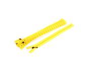Yellow Nylon Floral Lace Closed End Zip Zippers 10 Pcs