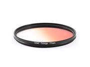 77mm Screw Mount Gradual Color Graduated Orange Filter Lens for Pentax DSLR