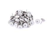 M6x25mm Threaded Furniture Cabinet Screw On Leveling Glide Foot 50 Pcs