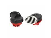 Unique Bargains 2pcs DC 12V Plastic Metal Snail Shape Compound Horn Speaker Black Red