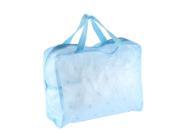 Zipper Transparent Waterproof Makeup Bag Cosmetic Case Shower Bathing Pouch Blue