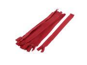 Unique Bargains Dress Pants Closed End Nylon Zippers Tailor Sewing Craft Tool Red 25cm 20 Pcs