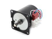 60mm Cylindrical Body 80RPM Geared Gear Box Motor Spare Parts AC 220V