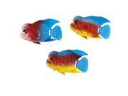 Unique Bargains Multicolor Plastic Tropical Fish Aquarium Ornament 3 Pcs