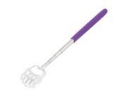 Unique Bargains Telescopic Bear Claw Stainless Steel Back Scratcher Hand Massager Purple
