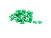 Unique Bargains 50Pcs Auto Car 30A Green Two Prong Fast Acting Blade Plug in ATC Fuses