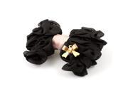 Unique Bargains Girls Hairdressing Coffee Color Chiffon Bow Tie Decor Alligator Hair Clips