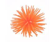 Unique Bargains Aquascaping Ceramic Base Sea Anemone Ornament Underwater Plant Orange