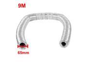 Silver 9M Length 2.5 ID Glass Fiber Fabric Ventilation Pipe Exhaust Tube