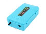 Aquarium Plastic Case Portable Battery Powered Air Pump Cyan w Airstone