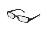 Unique Bargains Black Plastic Rimmed Rectangle Clear Lens Glasses for Women