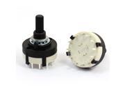 Unique Bargains 2 Pcs 6mm Kunrled Shaft 1 Pole 11 Position Channel Band Selector Rotary Switch