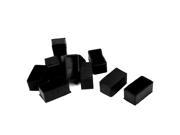 10pcs Black Rubber Furniture Table Foot Leg Cover Pad Floor Protector 25mmx50mm