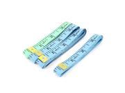 Unique Bargains 4 Pcs 150cm 60 Fiber Glass Flat Sewing Ruler Soft Tape Measure Green Blue