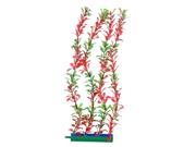 Unique Bargains Red Green Plastic Underwater Plant Grass for Aquarium 33cm High w Air Stone