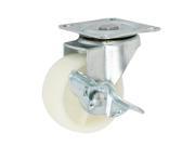 Unique Bargains Swivel Top Plate Connector Brake Caster Wheel Roller White 2 Diameter