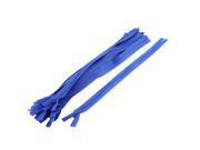 Unique Bargains Blue Invisible Nylon Zips Zipper Fastener 14 inch 20 Pcs