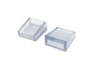 Unique Bargains 2 Pcs Rubber Clear Safety Edge Furniture Foot Cushion Covers 10mmx30mm