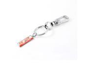 Unique Bargains Silver Tone Spring Loaded Gate Single Ring Metal Keychain Holder