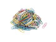 Unique Bargains Office Desk Supplies Coated 28mm Length Colored Paper Clips 200pcs