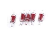 Unique Bargains Clear Red Plastic Shell Fish Tank Air Pump Check Valves 5 Pcs