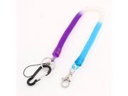 Carabiner Hook Spring Stretchy Coil Keyring Key Chain Cord w Lobster Clasp