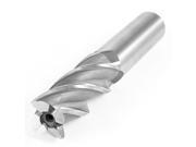 Unique Bargains HSS Helical Groove 4 Flute 22mm Dia Tip 125mm Length Cutting End Mill