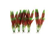 Unique Bargains Fish Tank Ornament Green Red Landscaping Artificial Water Plant 11 Height 5 Pcs