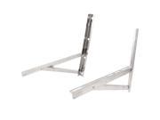 2 Pcs Silver Tone Folding Bracket Stand Support Replacements for Air Conditioner