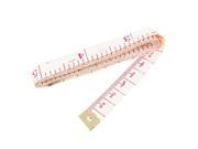 Unique Bargains Gold Tone End Double Reading Tape Measure Red White 1.5 Meters