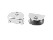 12mm Thickness Handrails Half Round Glass Clamp Clip Bracket Support 2 Pcs