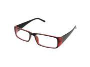 Unique Bargains Black Arms Rectangle Lens Plastic Eyeglasses for Ladies