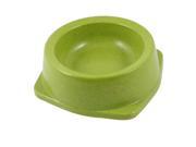 Unique Bargains Round Design Food Water Bowl Dish Feeder Green for Pet Dog Yorkie