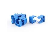 10 Pcs Aquarium Fish Tank Air Line Tube Clip Holder Blue for 20mm Dia Pipe