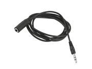 Unique Bargains 1.2M 3.5mm M F Plug Audio Aux Cable Extension Adapter Black