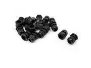 Unique Bargains 20 Pcs PG16 10mm to 14mm Diameter Cable Gland Fastener Joint Black