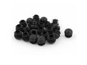 Unique Bargains 12mm Dia Bottom Size Plastic Round Shape Tubing Insert Caps 24 Pcs