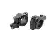 Unique Bargains Pair Black 8mm Mirror Mount Holders Bracket Clamp Handlebar for ATV Motorcycle