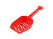 Aquarium Fish Tank Plastic Multihole Shovel Sand Scraper Scoop Pan Red