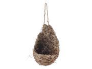 Garden Ornament Hang Woven Wicker Cradle Design Bird Live Nest Artificial House