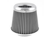 Unique Bargains Vehicles Silver Tone Gray 75mm 3 Dia Inlet Air Intake Cone Filter