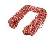 Outdoor Activites Practcial 4mm Dia Red White Nylon Survival String 100Ft