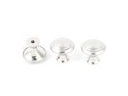 Unique Bargains 3 x Round Top Metal Wardrobe Cupboard Drawer Door Pull Knob 23x21mm Replacement