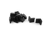 Unique Bargains 12 Pcs Black Rubber L Shaped Safety Edge Furniture Foot Cushion Covers 25mmx25mm