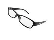 Unique Bargains Lady Hinged Black Plastic Arms Plano Glasses Spectacles