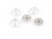 8mm Thread 25mm Dia Round Shaped Aluminum Disc Hardware 5pcs for Glass Table